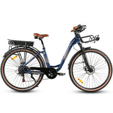 SAMEBIKE RS-A07 Electric Bike - 500W Motor 36V13Ah Battery 40KM Range Mechanical Disc Brakes - Deep Blue